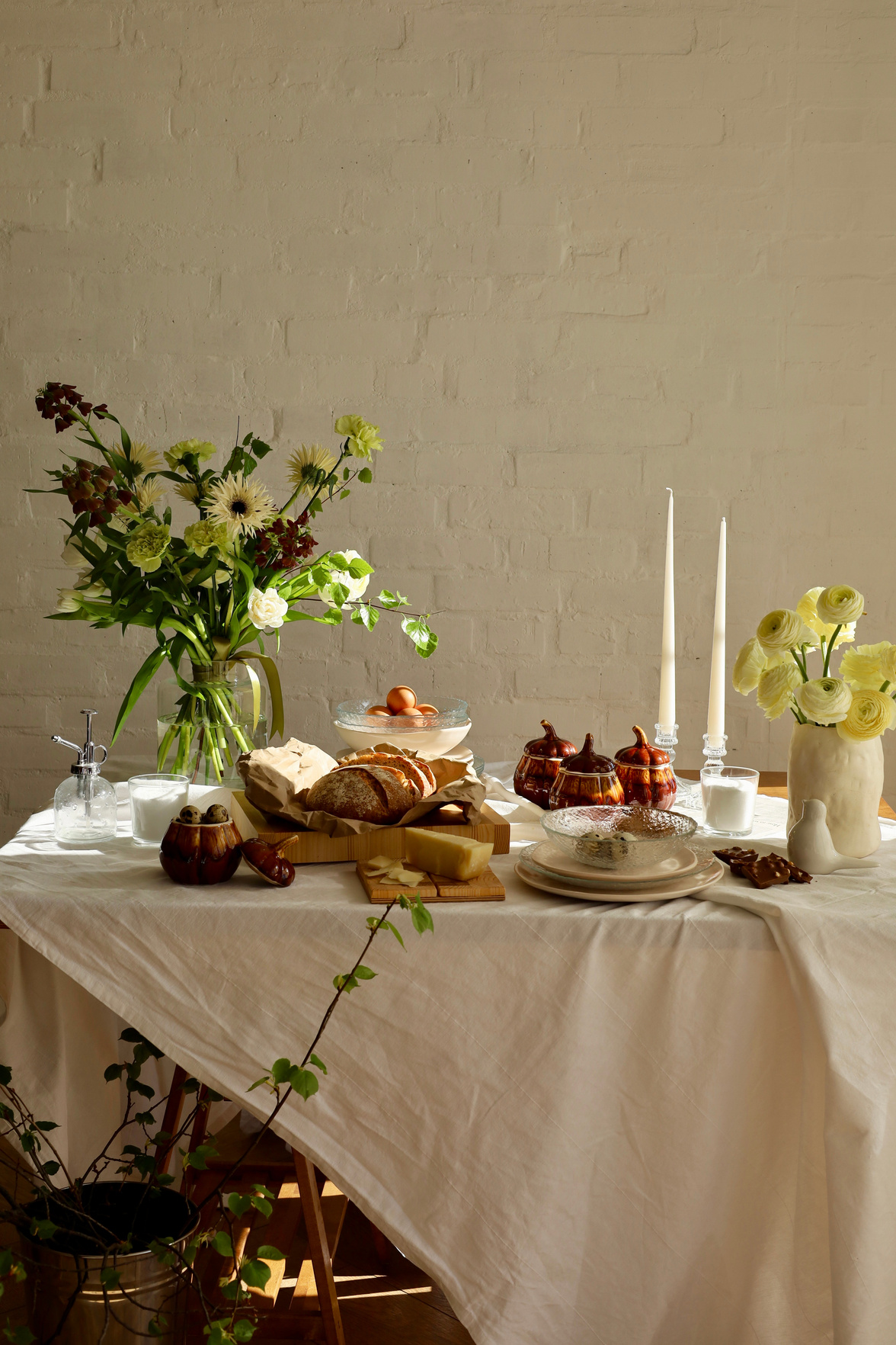 Baked Goods Served on a Table